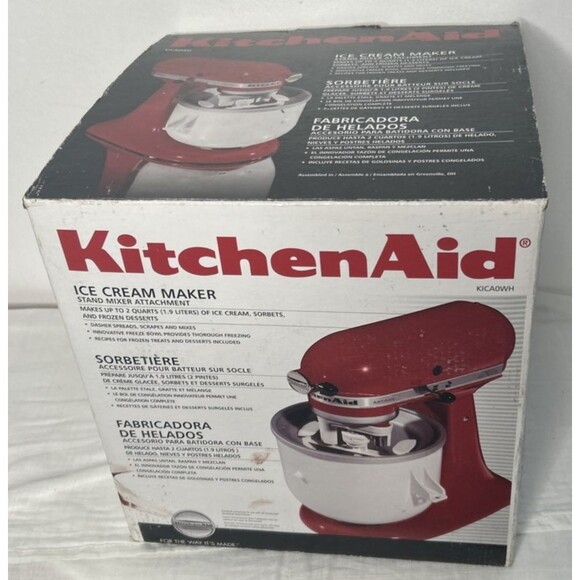 KitchenAid ICE CREAM MAKER Stand Mixer Attachment Only No Stand Mixer Open Box - Picture 1 of 6